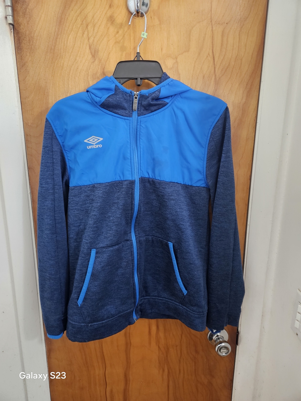 Umbro Boys' Blue Hooded Zip Jacket